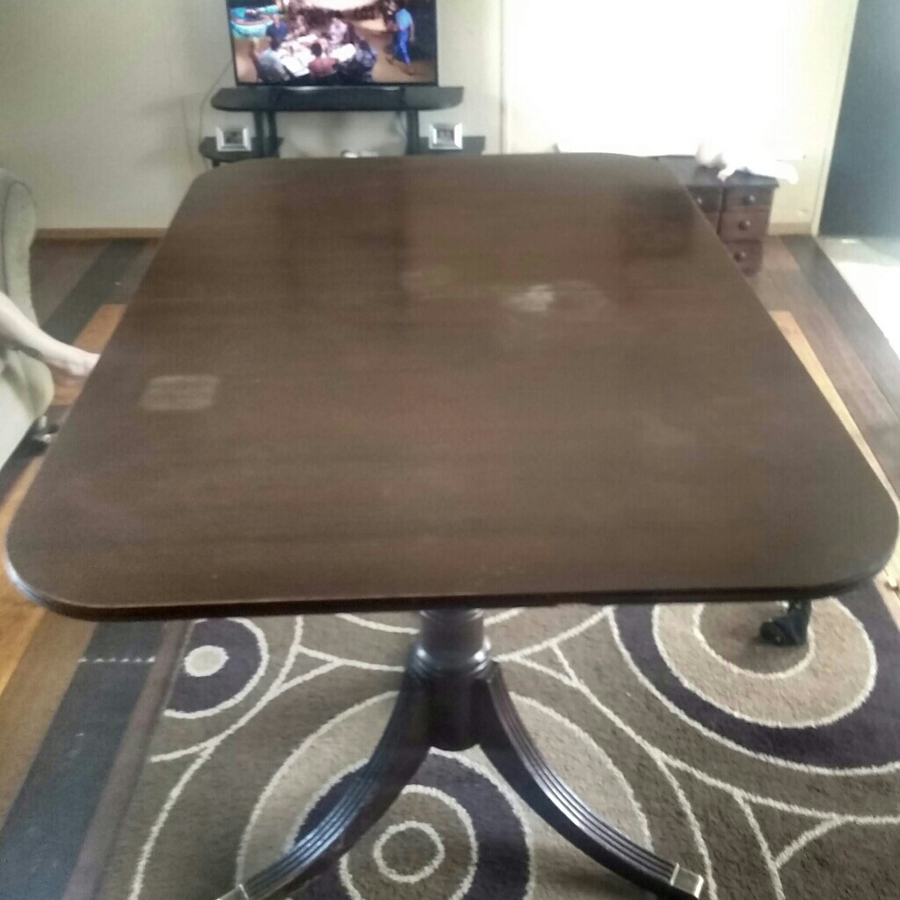 Solid wood dining room table